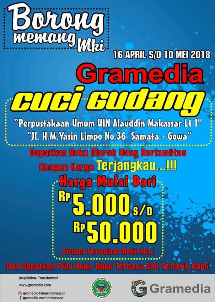 Gambar Mahasiswa UIN Alauddin Padati Cuci Gudang Gramedia